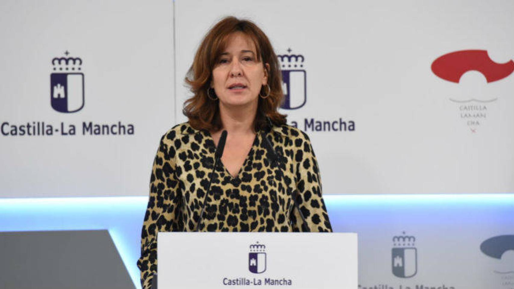 La consejera portavoz, Blanca Fernández, este miércoles en rueda de prensa