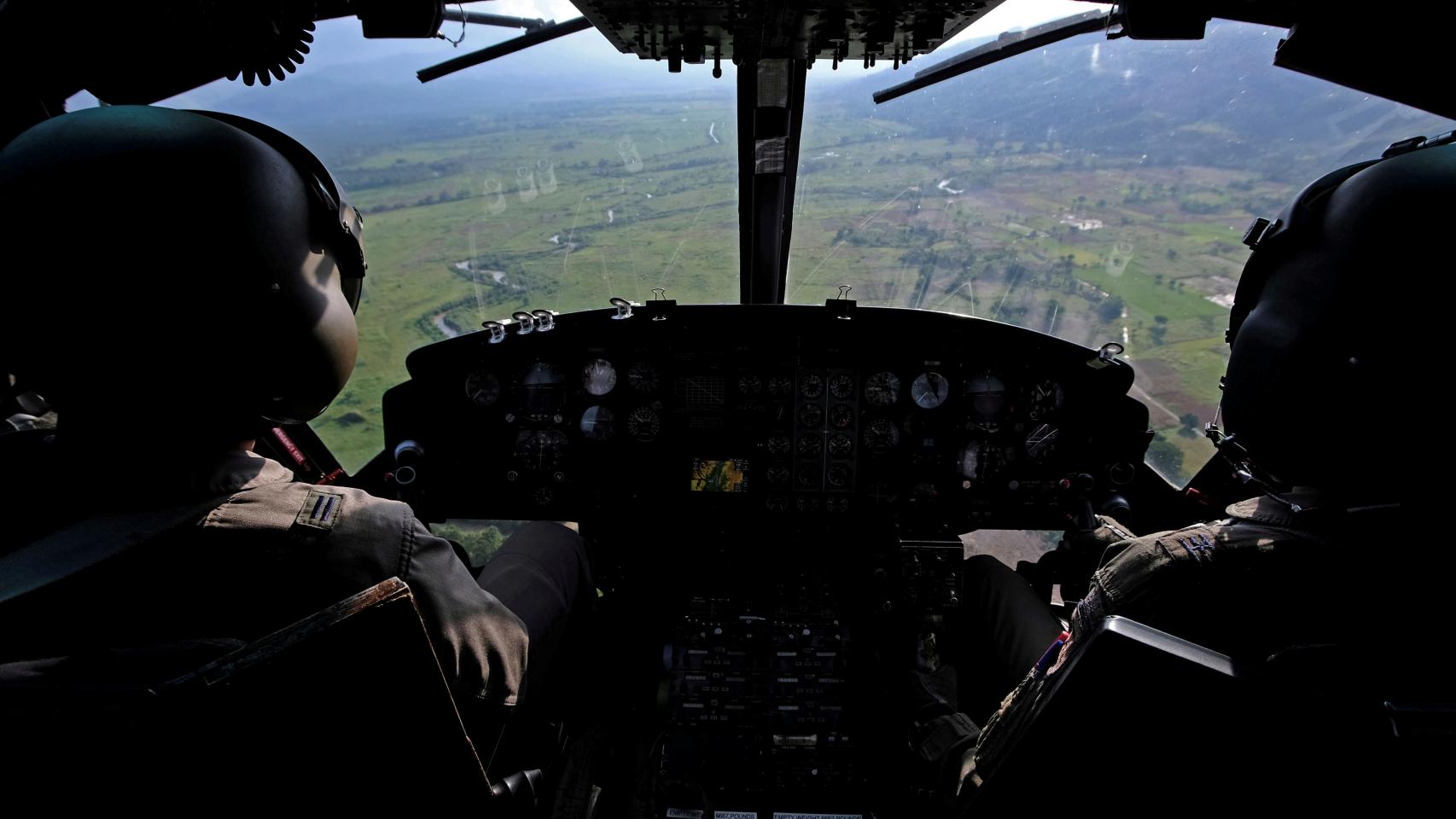 Cabina de helicóptero