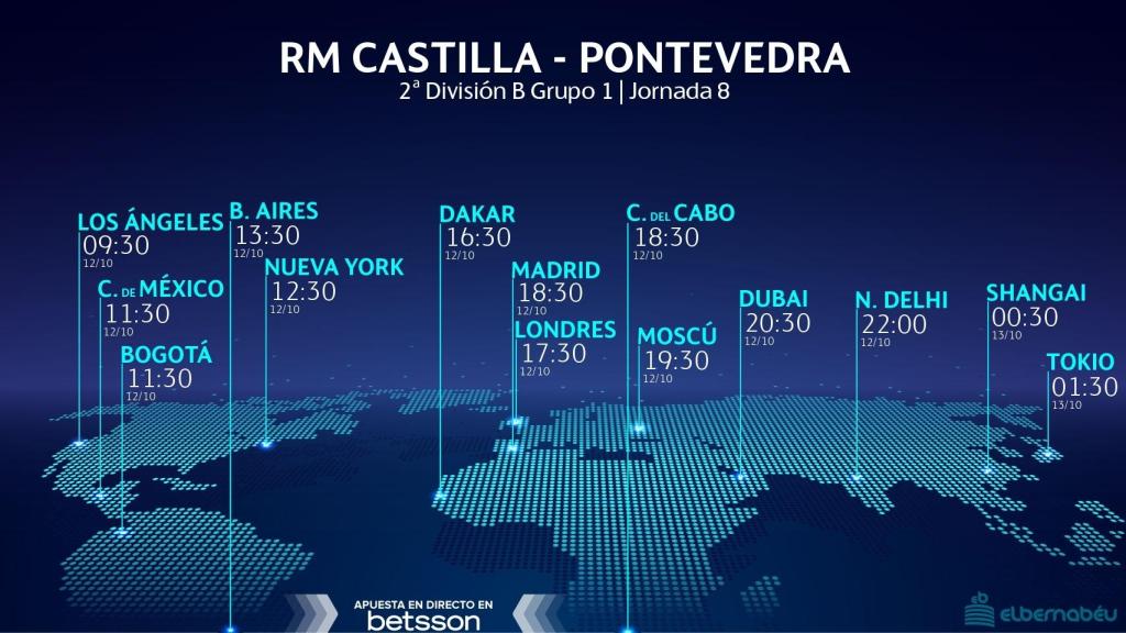 Horario Castilla - Pontevedra