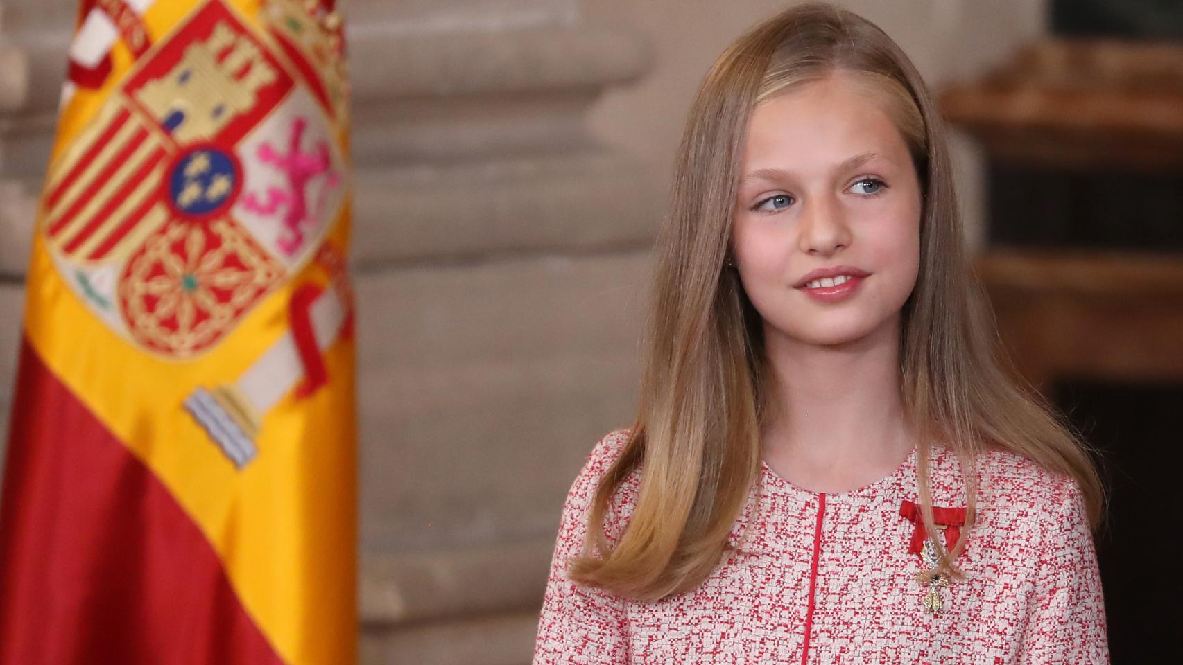 La princesa Leonor de Borbón durante la entrega de Medallas al Mérito Civil.