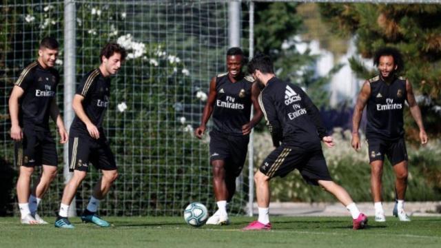 El Real Madrid en un entrenamiento.