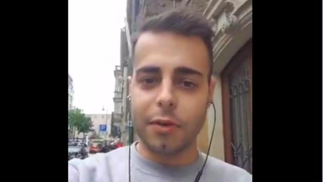 Captura del vídeo con el joven de Izquierda Unida que 'la lió' en Twitter.