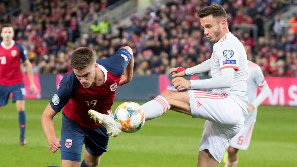 Saúl, durante el partido de España contra Noruega