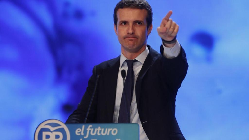 El líder del PP, Pablo Casado