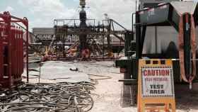 Una planta de fracking de Chevron  en Texas (EE. UU.).
