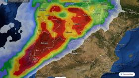 Previsión de lluvia para la mañana del jueves.