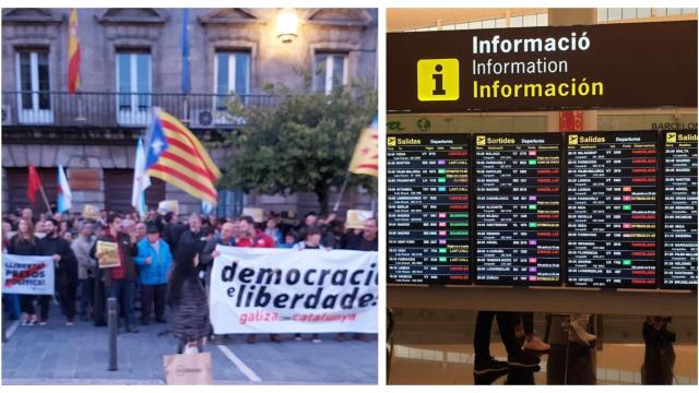 Vuelos a Galicia afectados y concentración en apoyo a presos del procés en A Coruña