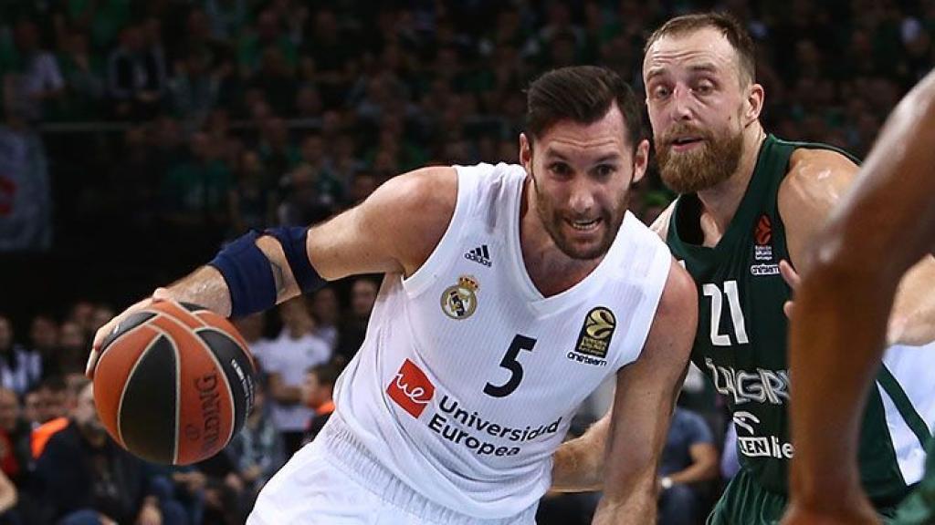 Rudy Fernández en un partido frente al Zalgiris