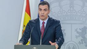 Pedro Sánchez en su comparecencia