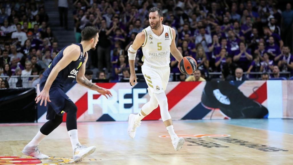 Rudy Fernández, durante el partido de Euroliga entre el Real Madrid y Fenerbahce