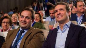 Paco Núñez y Pablo Casado en un acto en Castilla-La Mancha