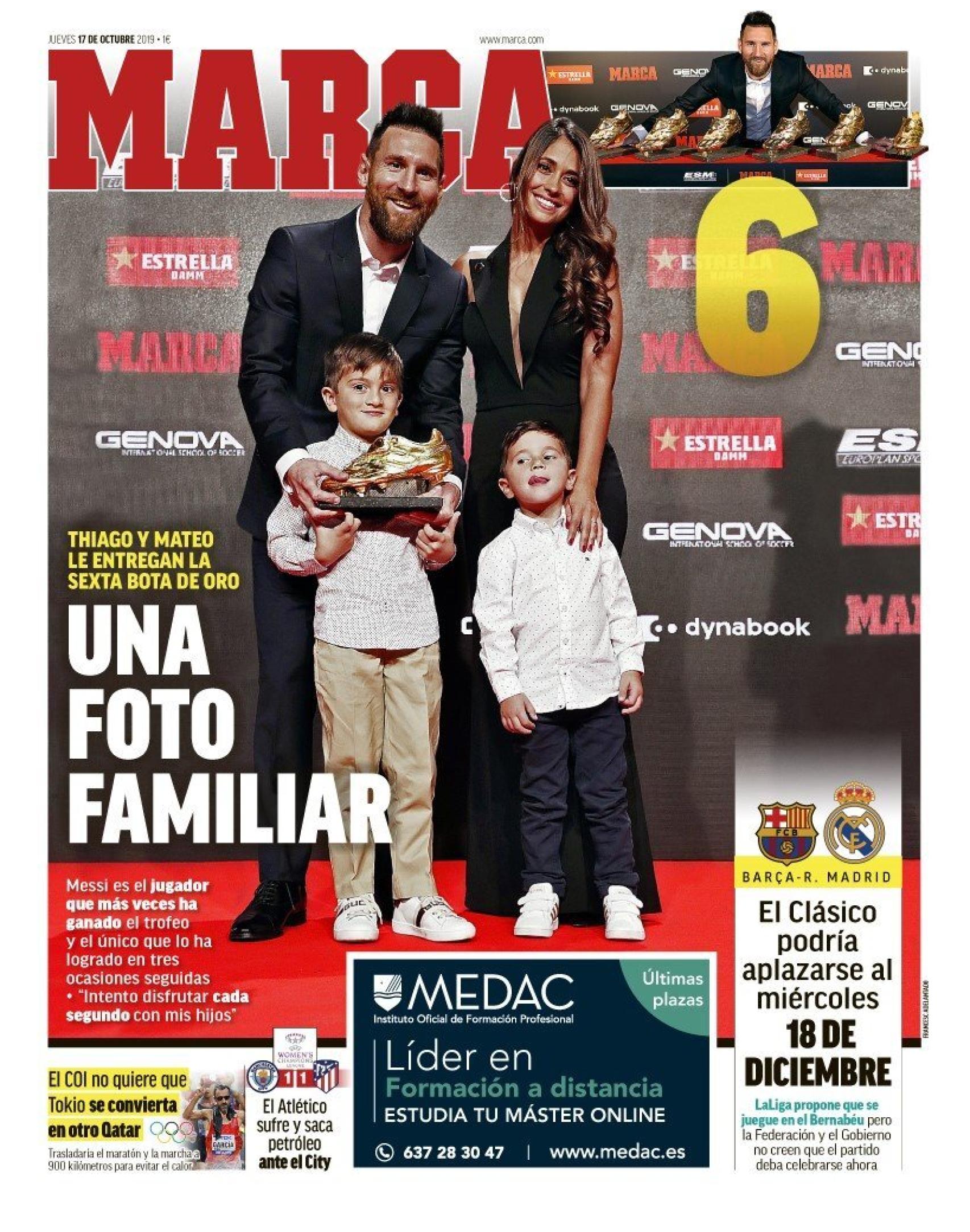 Portada MARCA (17/10/2019)