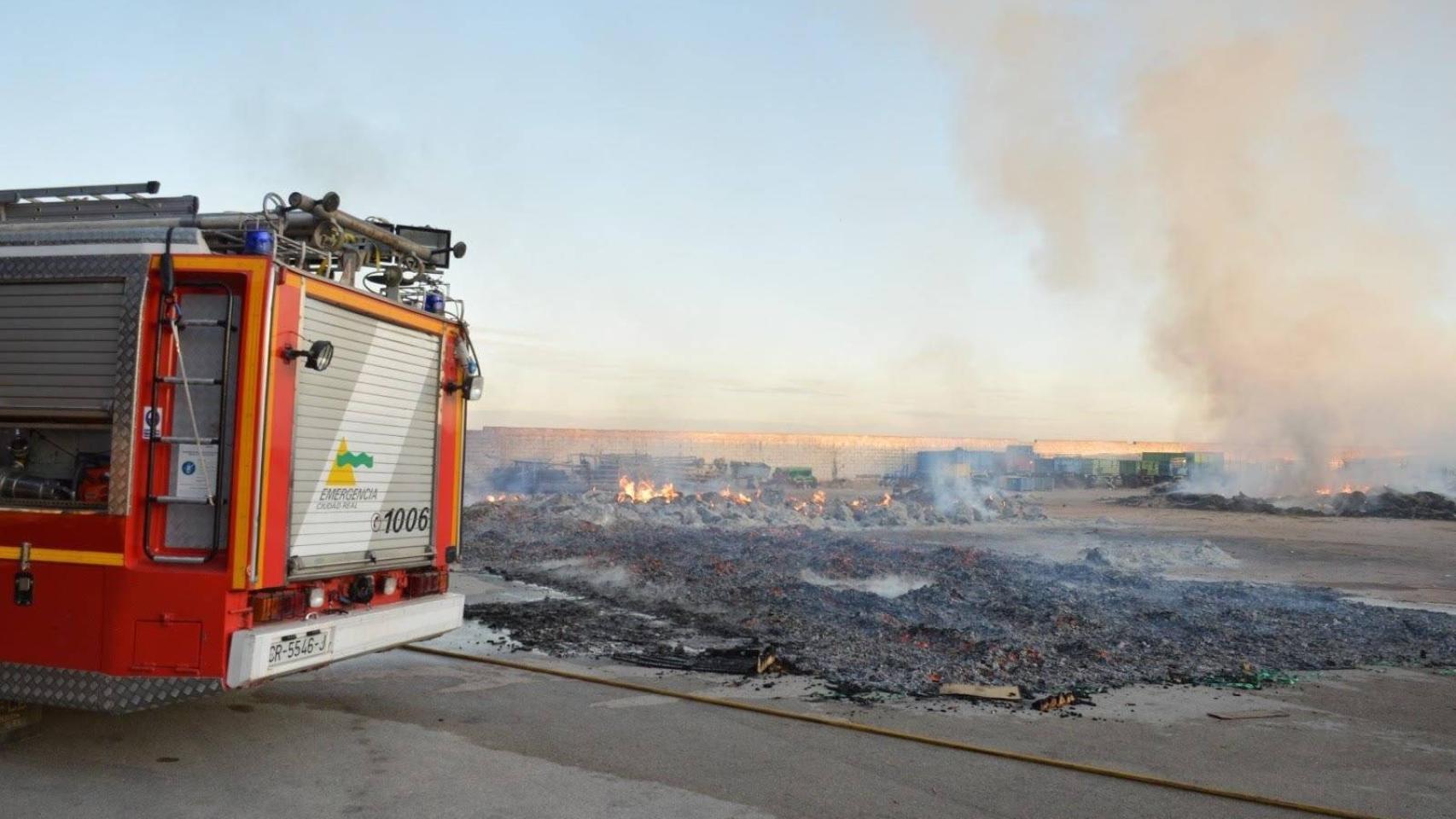 Imagen del incendio de Europa Press