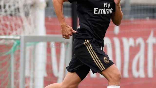 Lucas Vázquez en Valdebebas.