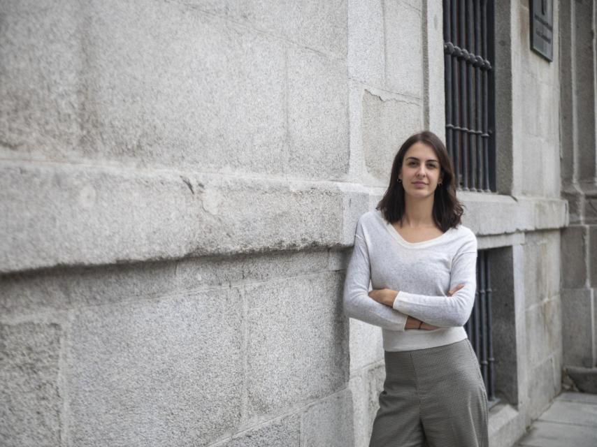 Rita Maestre, en las inmediaciones de la Plaza Mayor.