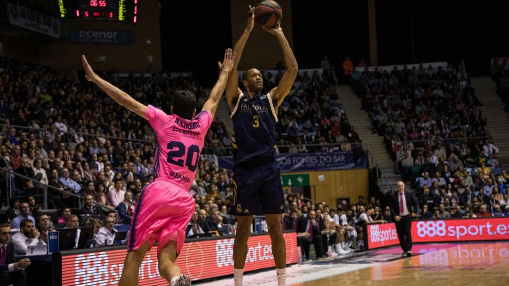 Randolph, durante el partido de Liga Endesa entre Real Madrid y Obradoiro