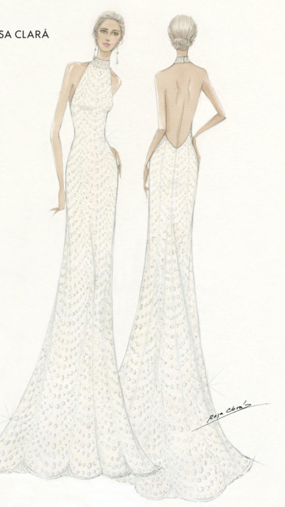 Segundo vestido de novia de Xisca Perelló diseñado por Rosa Clará.