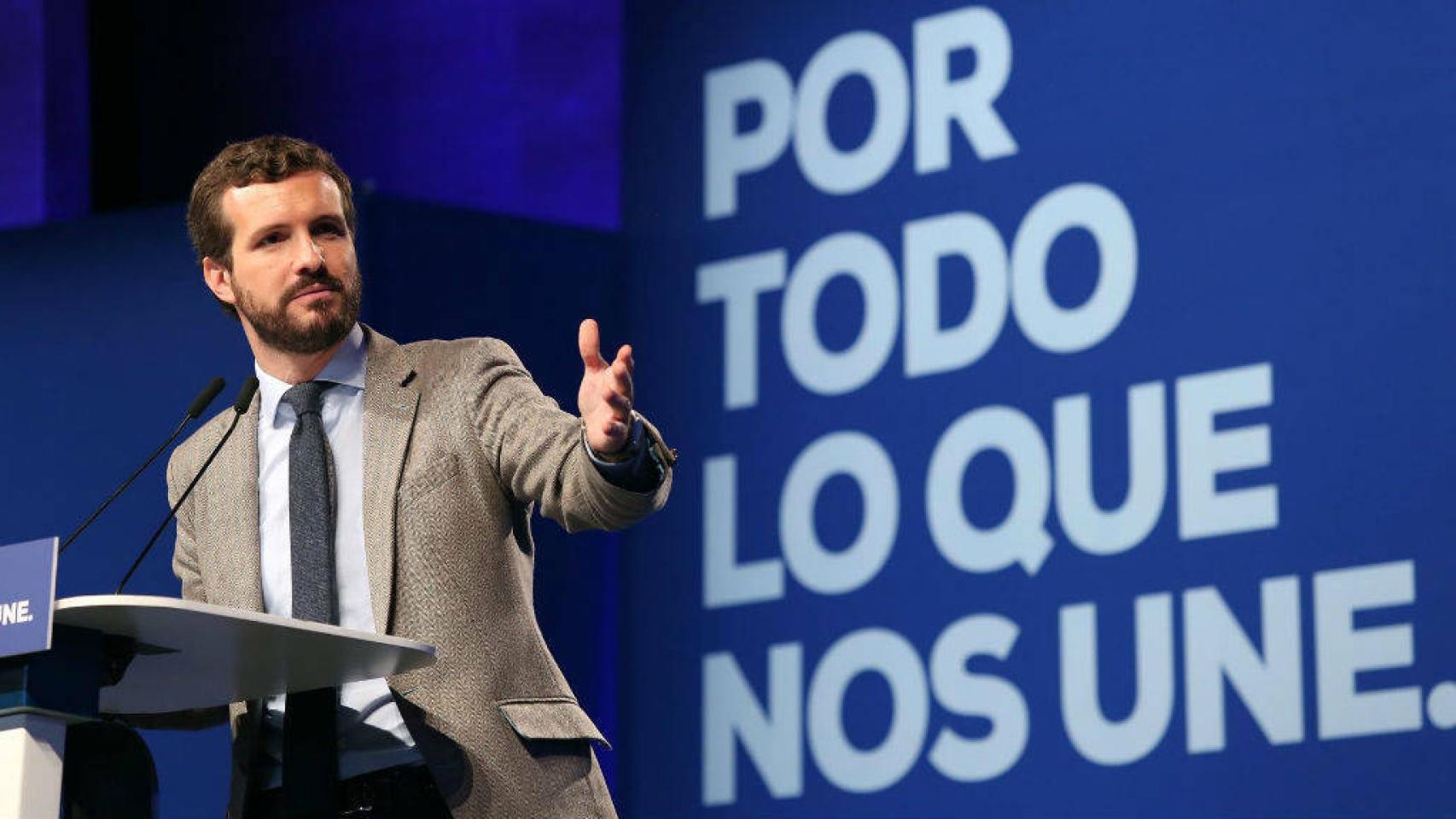 Pablo Casado, este domingo en Toledo. Foto: EP