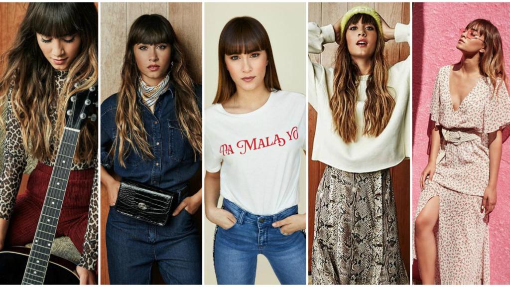 Estas son algunas de las fotografías en las que Aitana ejerce de modelo para su colección de Stradivarius.