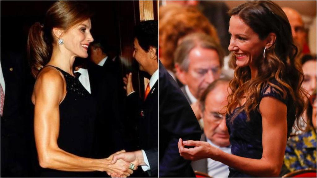 Los definidos brazos de Letizia y Telma.