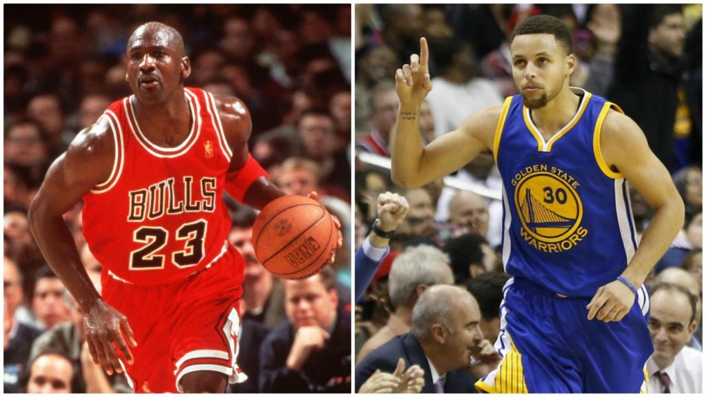 Michael Jordan y Stephen Curry