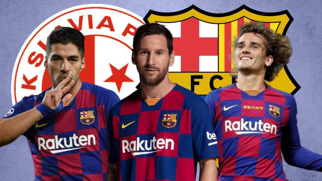 Luis Suárez, Messi y Griezmann