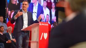 Pedro Sánchez, presidente del Gobierno, en un mitin del PSOE en Cádiz.