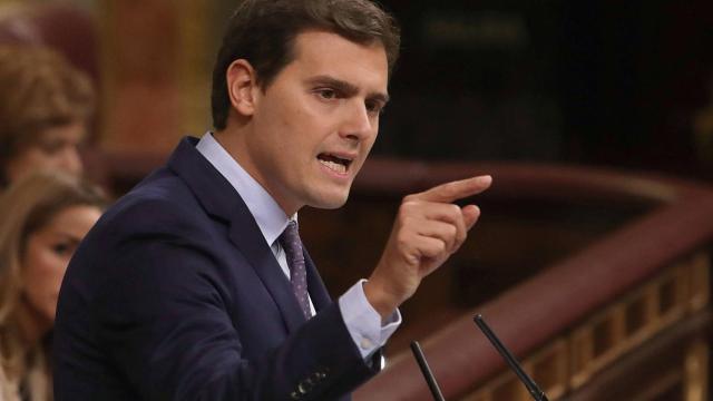 Albert Rivera, líder de Cs, durante una intervención en el Congreso.