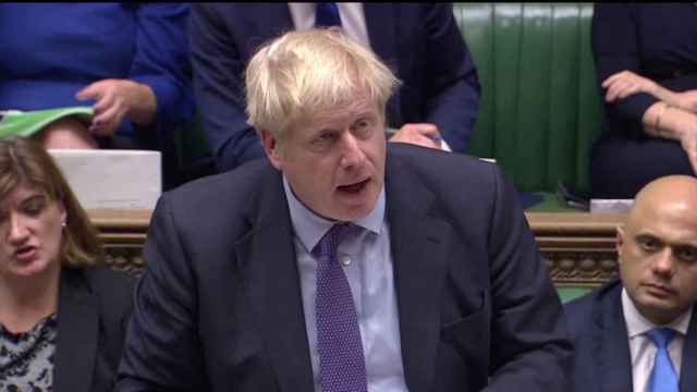 Boris Johnson, durante el debate este martes en Westminster