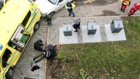 Momento en el que la policía noruega ha detenido al ladrón y autor de los atropellos en Oslo.