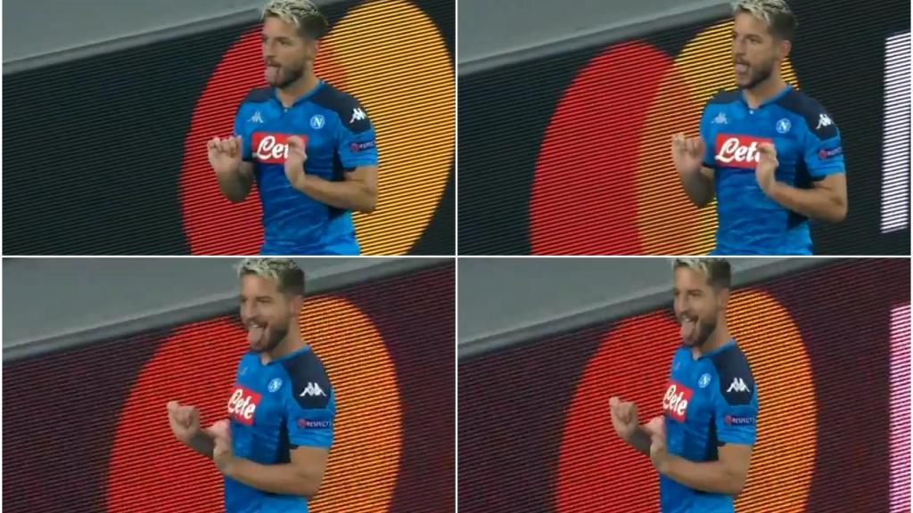 La celebración de Dries Mertens