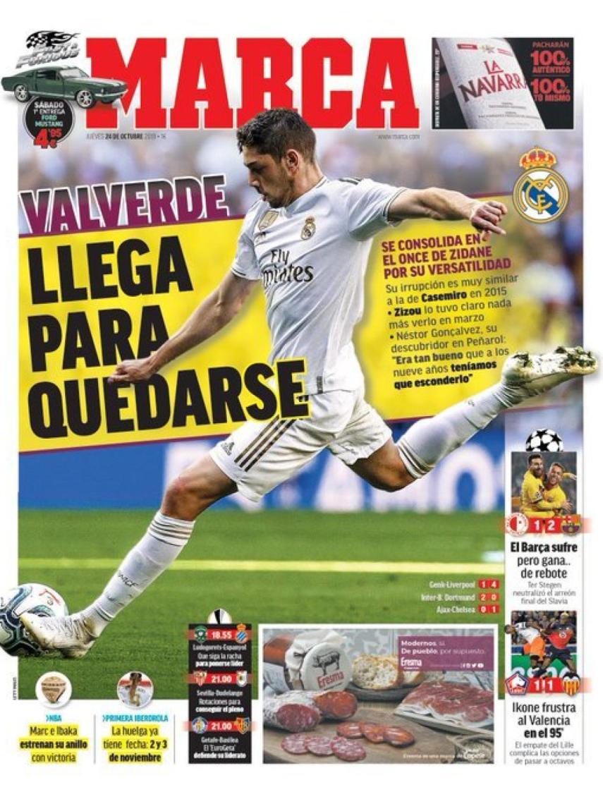 La portada del diario MARCA (24/10/2019)