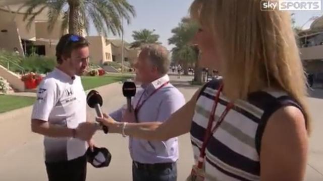 Fernando Alonso contesta a Johnny Herbert (Sky Sports)