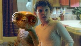 Henry Thomas durante la película de 'E.T.'.