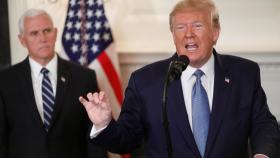 Donald Trump da una rueda de prensa en la Casa Blanca para informar sobre el conflicto se Siria.