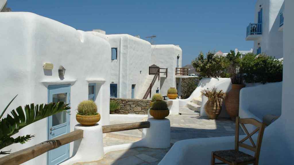 Típicas casas blancas griegas.