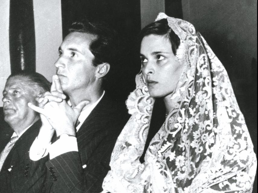 Lucía Bosé durante su boda con Miguel Dominguín en 1955.
