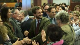 El presidente del PP, Pablo Casado, en un acto en Cuenca.