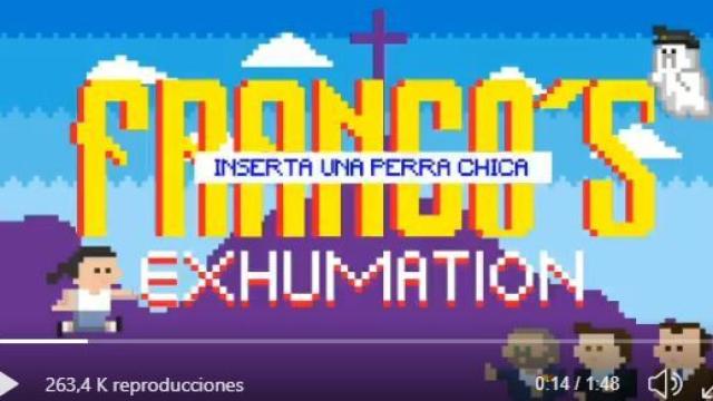 Simulación de un vídeojuego de la exhumación.