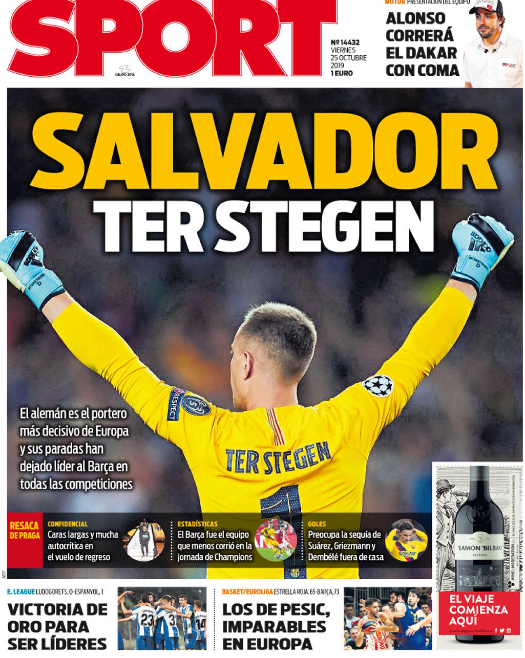 Portada SPORT (25/10/2019)