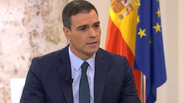 Pedro Sánchez durante la entrevista.