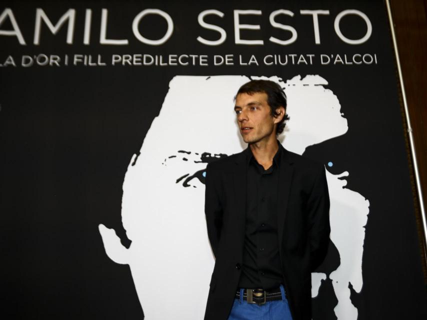 'Camilín' durante el homenaje a Camilo Sesto en Alcoy.