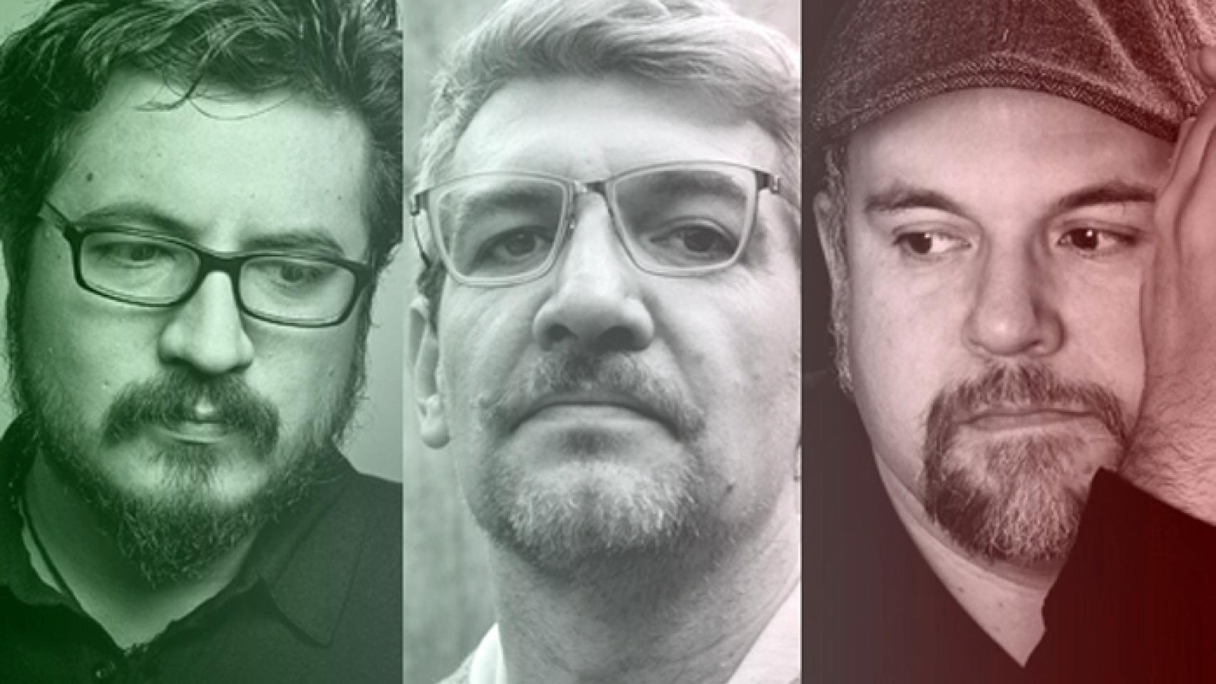 De izquierda a derecha, Eduardo Ruiz Sosa, Emiliano Monge y Antonio Ortuño