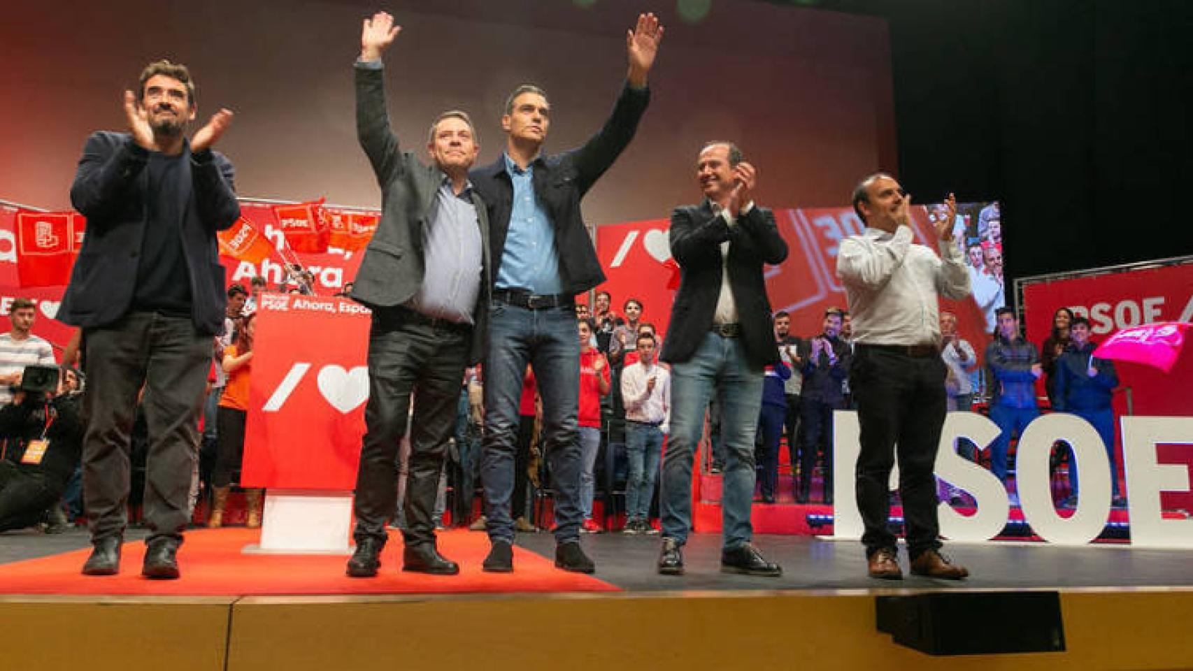 Pedro Sánchez y García-Page, ayer jueves en Guadalajara