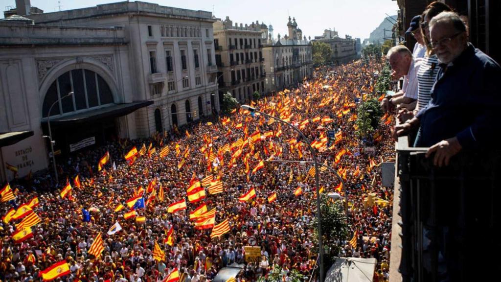 Imagen de la manifestación del 8 de octubre de 2017 en Barcelona.