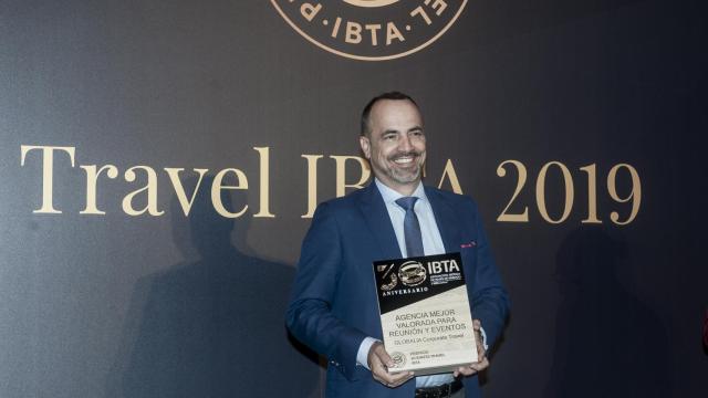Juan José Hernández, director nacional de Globalia Meetings & Events tras recoger el premio.
