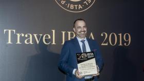 Juan José Hernández, director nacional de Globalia Meetings & Events tras recoger el premio.