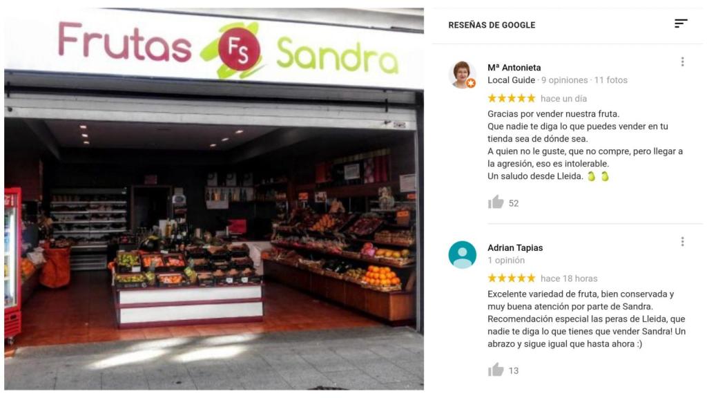 Frutas Sandra, el negocio de moda en A Coruña y Lleida para Google