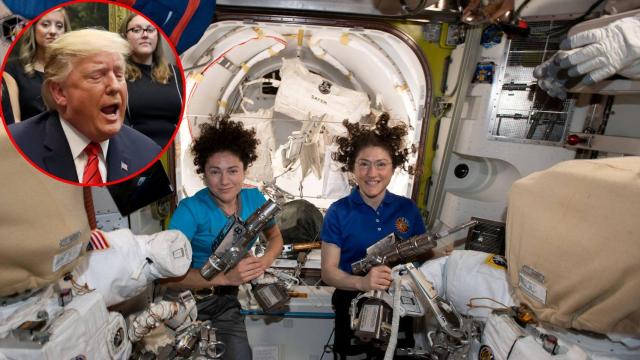 Las astronautas tienen remachadoras espaciales y saben como usarlas.