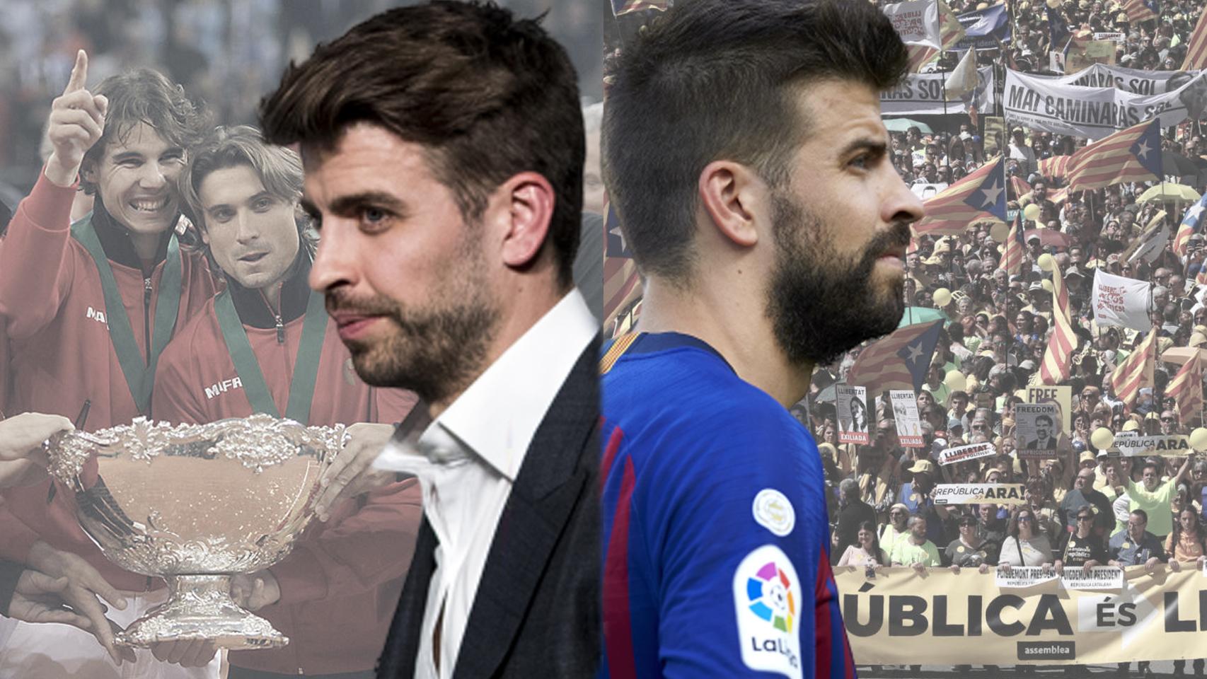 La doble cara de Piqué: en Madrid los 3.000 millones de su Copa Davis y en Cataluña la independencia.